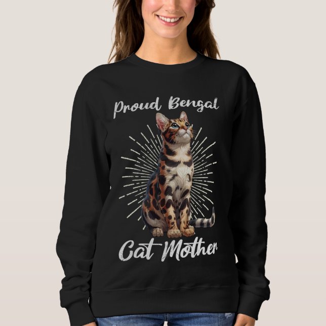 Bengalische Katzen PROUD BENGALISCHE CAT-MAMA Beng Sweatshirt (Vorderseite)