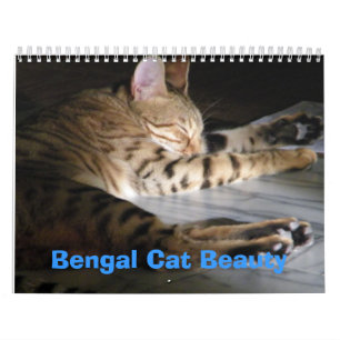 Bengalische Katzen-Schönheit Kalender