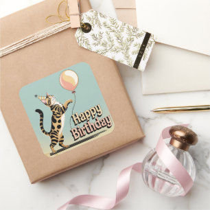 Bengalische Katzenfarbe Quadratischer Aufkleber