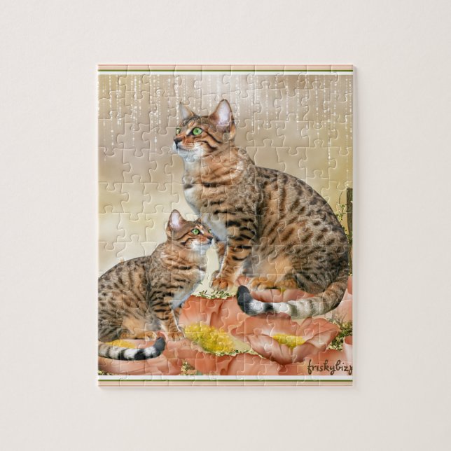 Bengalische Katzengeschenke Puzzle (Vertikal)