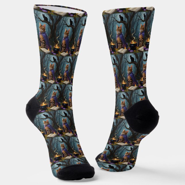Bengalische Katzenmalerei Socken (Gewinkelt)