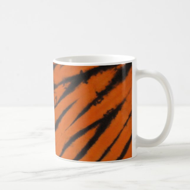 Bengalische Streifen-Tasse schwarz und orange Kaffeetasse (Rechts)