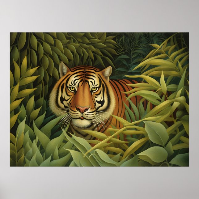 Bengalische Tiger Digitale Kunst Poster (Vorne)