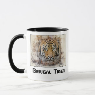 Bengalische Tiger Head Illustration Tasse