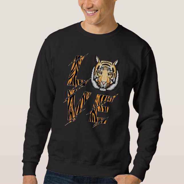 Bengalische Tiger-Liebe Sweatshirt (Vorderseite)