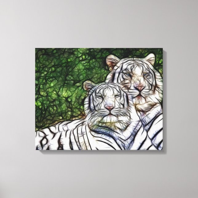 Bengalische Tiger Wrapped Canvas Leinwanddruck (Vorderseite)