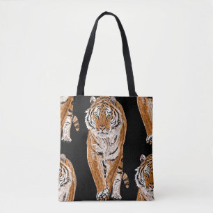 Bengalische Tigerskizze: Vintage Tierausgabe