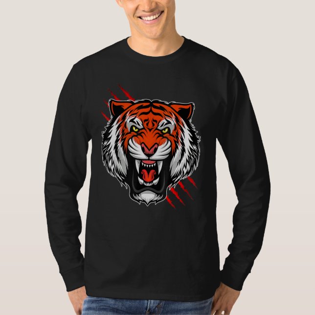 Bengalische Tigerstreifen-Maske T-Shirt (Vorderseite)