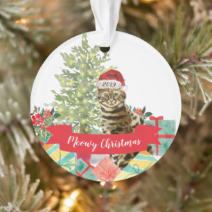 Bengalische Weihnachtskatze Ornament