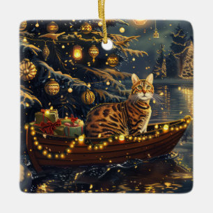 Bengalische Weihnachtsreise Keramikornament