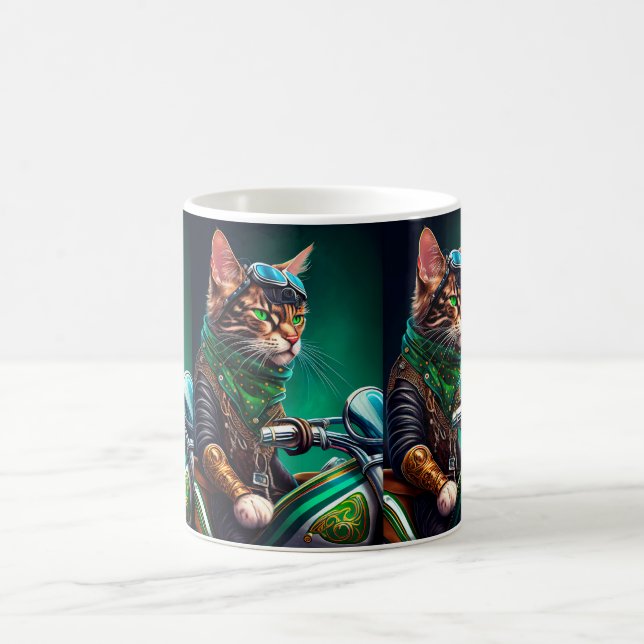 Bengalischer Cat Drike St. Patrick's Day Kaffeetasse (Mittel)