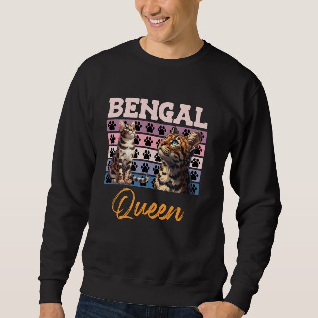 Bengalischer Katzenbesitzer BENGALISCHE QUEEN Beng Sweatshirt (Vorderseite)
