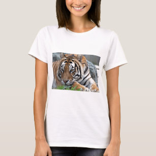 Bengalischer Tiger im Gras T-Shirt