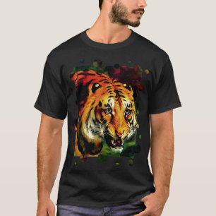 Bengalischer Tiger-Vektor mit kreisförmiger Kante  T-Shirt