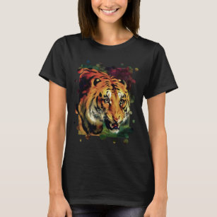 Bengalischer Tiger-Vektor mit kreisförmiger Kante  T-Shirt