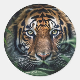 Bengalischer Tigersticker Runder Aufkleber