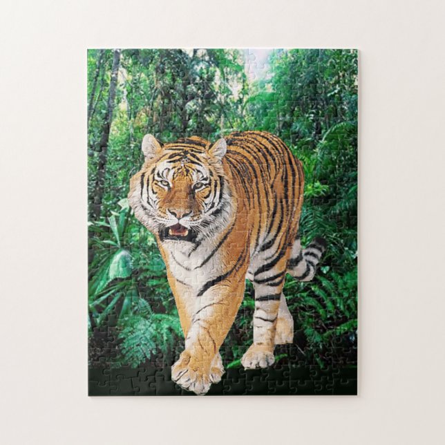 BENGALISCHER TTIGER IN JUNGLE PUZZLE (Vertikal)