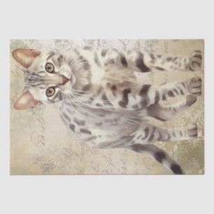 Bengalisches Cat Watercolor Seidenpapier