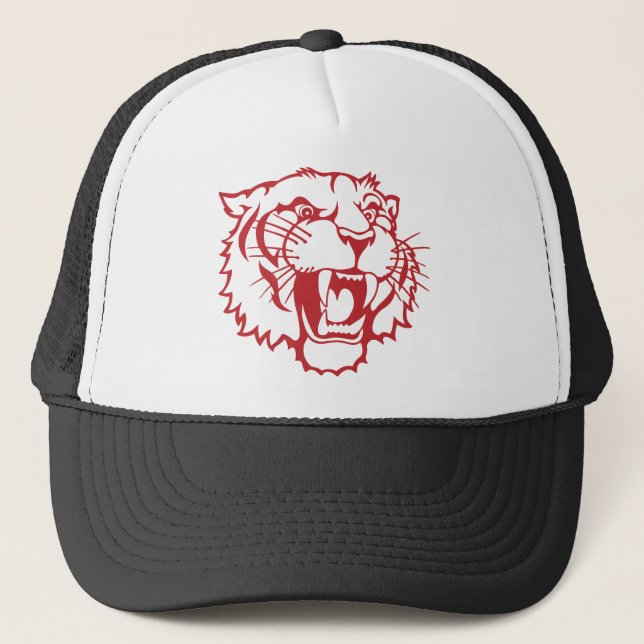 Bengalisches Maskottchen (rot) Truckerkappe (Vorderseite)