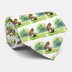 Bengalisches Maskottchen Tiger mit Fußball Krawatte