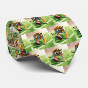 Bengalisches Maskottchen Tiger mit Fußball Krawatte