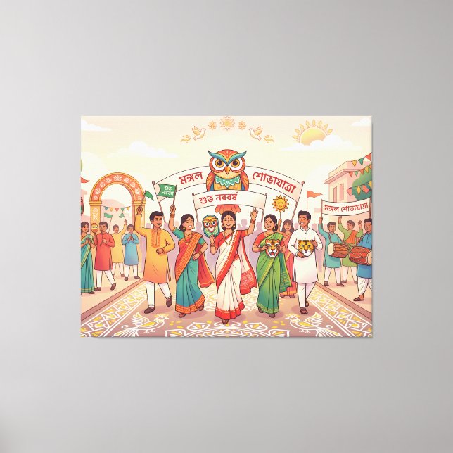 Bengalisches Neujahr Leinwanddruck (Vorderseite)