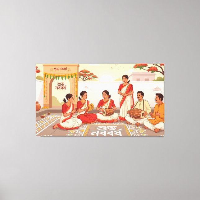 Bengalisches Neujahr Leinwanddruck (Vorderseite)