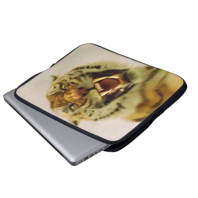 Bengalisches Tiger Big Cat Wildlife Laptopschutzhülle (Vorne Knopf)