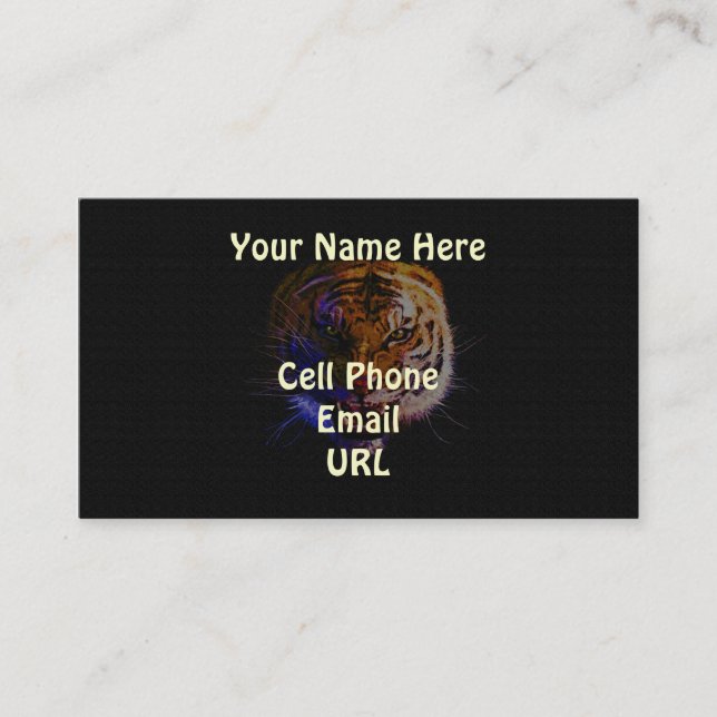 Bengalisches Tiger Big Cat Wildlife Visitenkarte (Vorderseite)