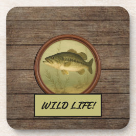 Bengalisches Tiger Dark Wood Grain Untersetzer Set