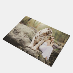 Bengalisches Tiger und Lady Fußmatte