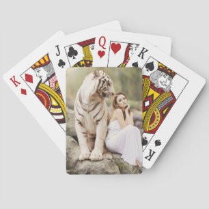 Bengalisches Tiger und Lady Spielkarten