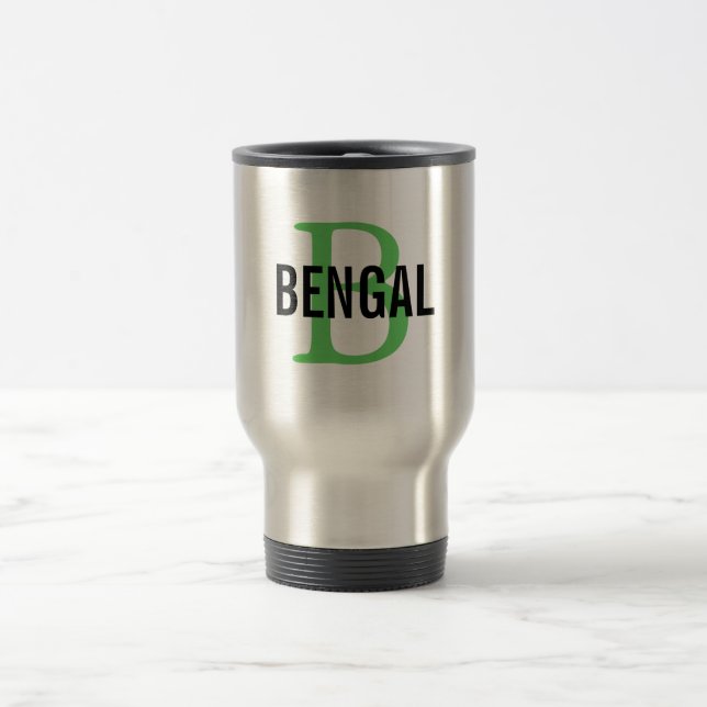 Bengalisches Zucht-Monogramm Reisebecher (Mittel)