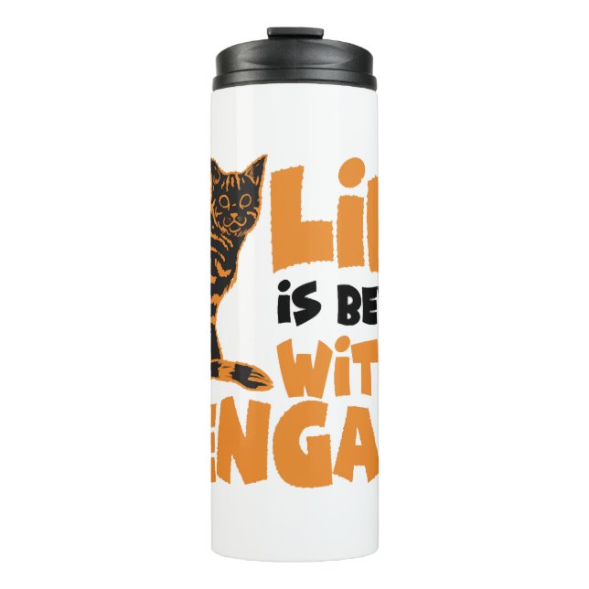 Bengalkatzen    thermosbecher (Vorderseite)
