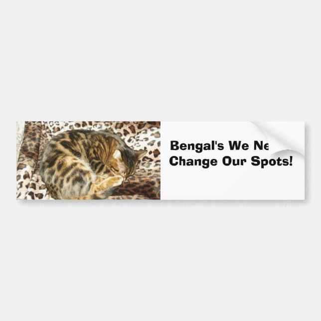 Bengals ändern nie ihre Stellen! Autoaufkleber (Vorne)
