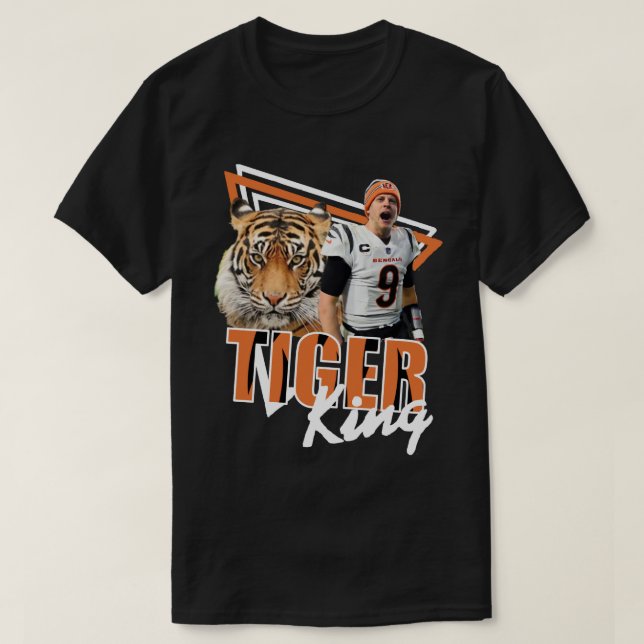 Bengals Joe Burrow Tiger King T-Shirt (Design vorne)