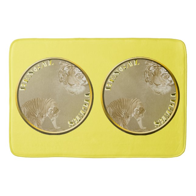 Bengals Tigers Gold Coin Badematte (Vorderseite)