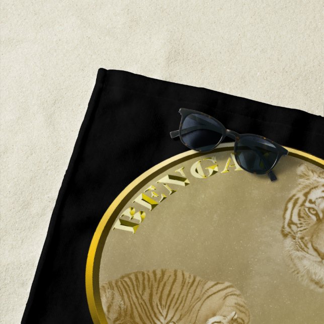 Bengals Tigers Gold Coin Strandtuch (Beispiel)
