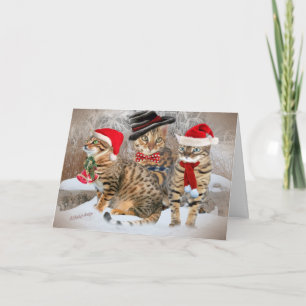 Bengals Weihnachtstagesgeschenke u. -kleid Feiertagskarte