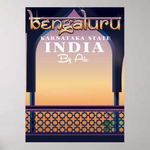 Bengaluru, Indien Reiseplakat Poster