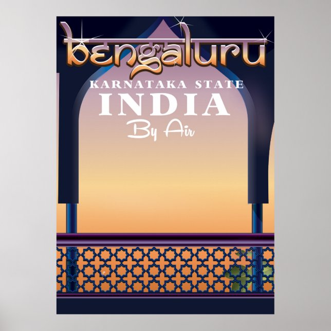 Bengaluru, Indien Reiseplakat Poster (Vorne)