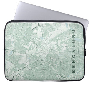 Bengaluru Indien Stadtplan Minimales Design Laptopschutzhülle