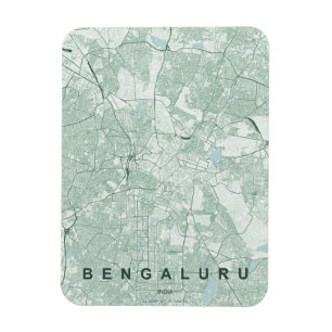 Bengaluru Indien Stadtplan Minimales Design Magnet