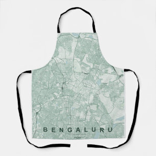 Bengaluru Indien Stadtplan Minimales Design Schürze