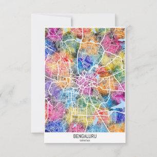 Bengaluru Karnataka City Map Dankeskarte