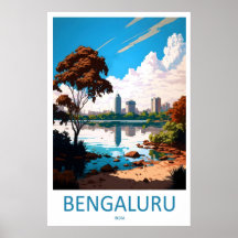 Bengaluru Reise Druck Wandkunst Bengaluru Wand