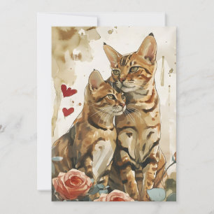 Bengelkatzen Valentinstag Feiertagskarte