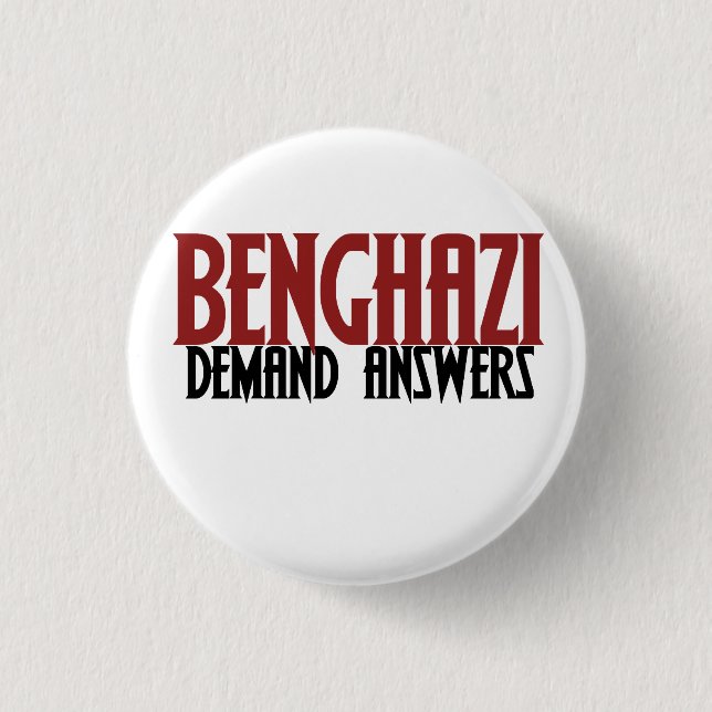 Benghazi Fragen Antworten Button (Vorderseite)