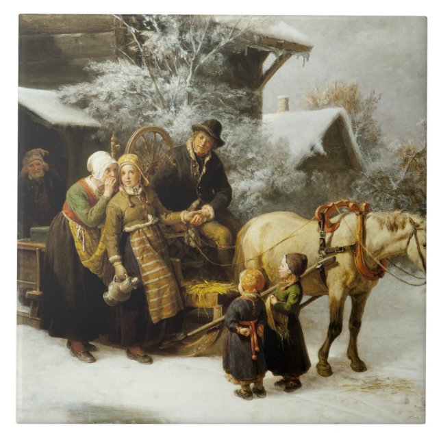 Bengt Nordenberg - Verlassend Zuhause Fliese (Vorderseite)