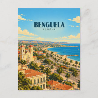 Benguela Angola Vintage Reise Kunst Postkarte